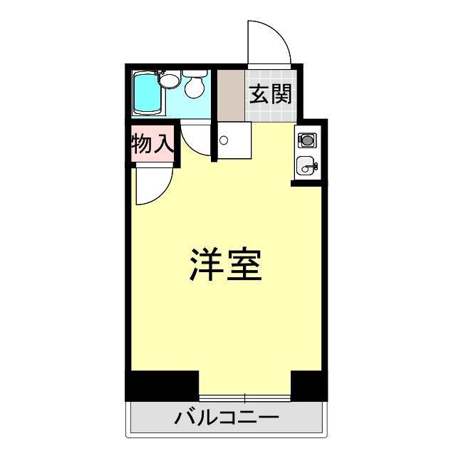 トワムール21(ワンルーム/8階)の間取り写真