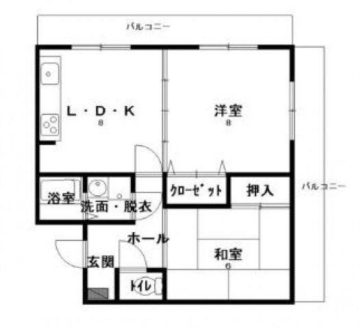 メゾンメイユール(2LDK/3階)の間取り写真