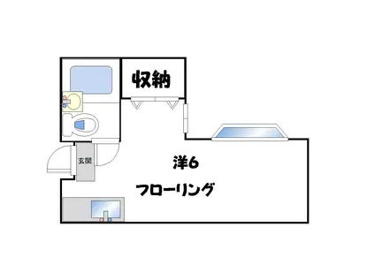 アライアネックス(ワンルーム/2階)の間取り写真