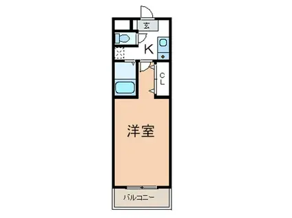 A・CITY弁天(1K/5階)の間取り写真