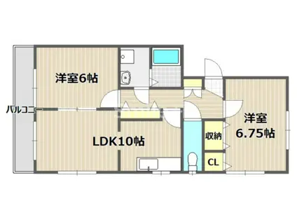 パルデンス大森 A棟(2LDK/3階)の間取り写真