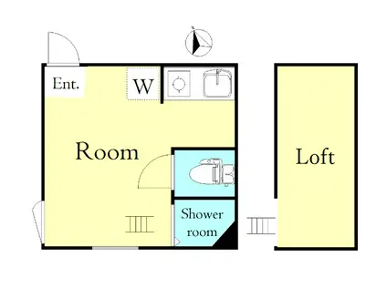 フェリスウインク(ワンルーム/1階)の間取り写真