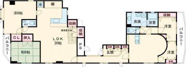 セイシェル神戸(5LDK/10階)の間取り写真