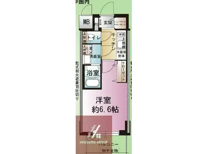 レジュールアッシュ アーバンイール(1K/11階)の間取り写真