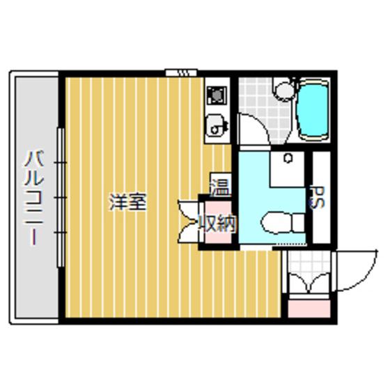 コーポ駿河(ワンルーム/2階)の間取り写真