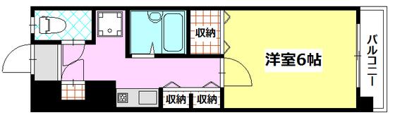 BONDS 96(1K/5階)の間取り写真