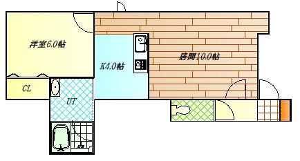 K-DREAPE(1LDK/2階)の間取り写真