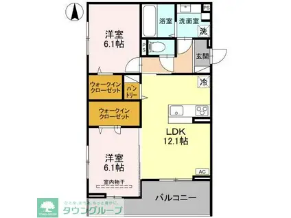 すずらん(2LDK/3階)の間取り写真