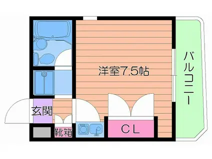 フォーラム都島内代駅前(ワンルーム/3階)の間取り写真