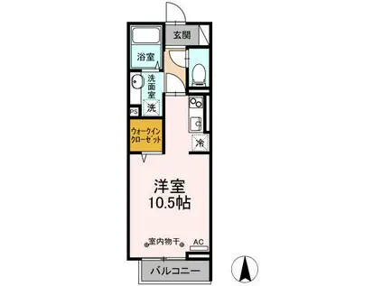 URBAN SWEET III(ワンルーム/2階)の間取り写真