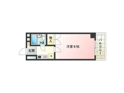 ARKII(1K/4階)の間取り写真