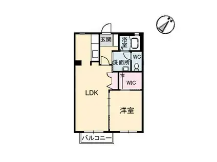 シャーメゾンキュプラ(1LDK/2階)の間取り写真