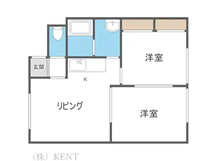 フォーレストI(2LDK/1階)の間取り写真