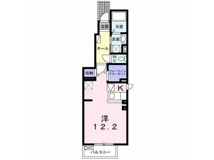 シエロガーデン善通寺 D(1K/1階)の間取り写真