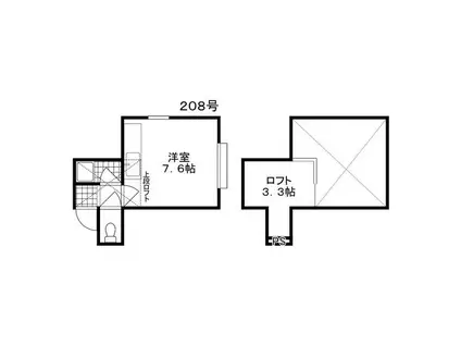 ブローディア元町(ワンルーム/2階)の間取り写真