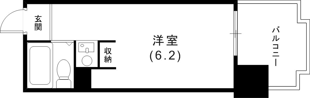 ネオダイキョー三宮(ワンルーム/3階)の間取り写真