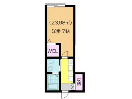 グラジーエ大久保(1K/1階)の間取り写真