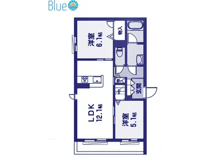 MAISON DE LUEURE(2LDK/3階)の間取り写真