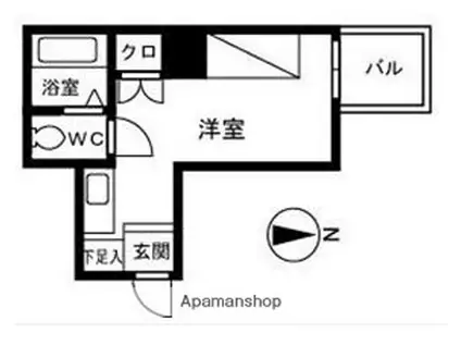 ルエメゾンロワール西公園II(ワンルーム/5階)の間取り写真