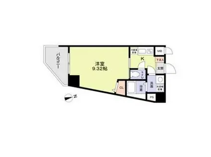 JJ RESIDENCE NISHIKUJO(1K/3階)の間取り写真