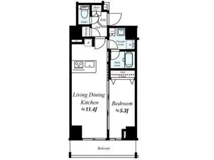 プレール・ドゥーク押上IV(1LDK/4階)の間取り写真