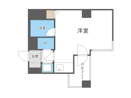 ライオンズシティ大通公園(ワンルーム/10階)の間取り写真