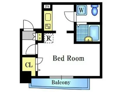 ソアブール千駄木駅前(ワンルーム/2階)の間取り写真