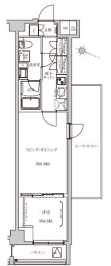 WEAVE BASE -ITABASHI HONCHO 板橋本町(1LDK/10階)の間取り写真