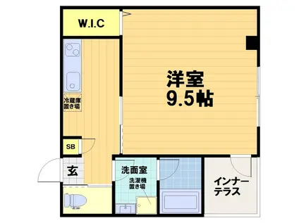 KKハウスII(1K/3階)の間取り写真