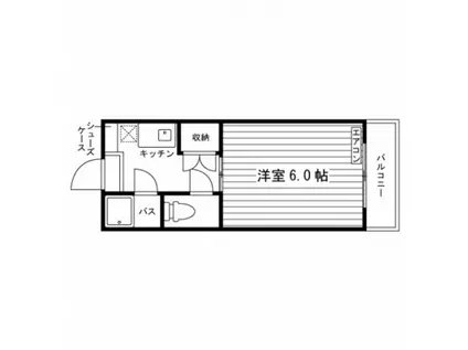 カレッジハイツ岡山(1K/2階)の間取り写真