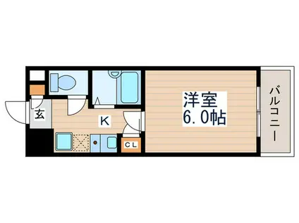 リストワール国分寺(1K/3階)の間取り写真