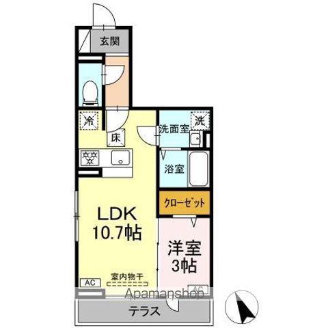 セレスティア京島(1LDK/1階)の間取り写真