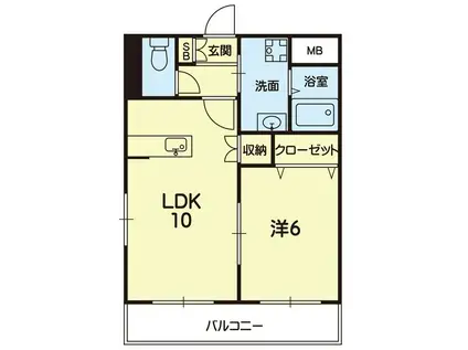 メゾンラフィネ(1LDK/2階)の間取り写真