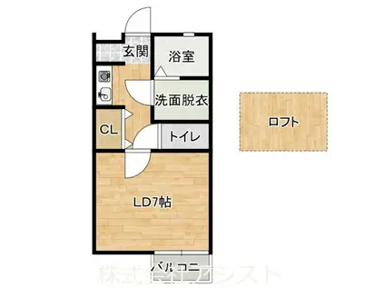 ルミナス菰田(1K/2階)の間取り写真