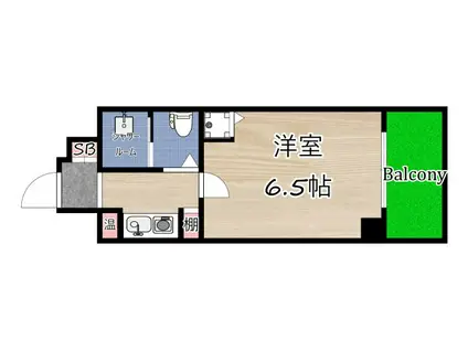 アクエルド都島(1K/5階)の間取り写真