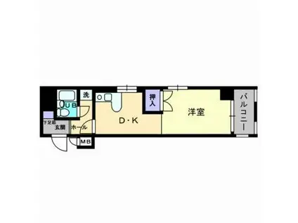 アルファエステート扇町(1DK/8階)の間取り写真