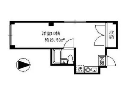 英和ビル若宮(ワンルーム/1階)の間取り写真