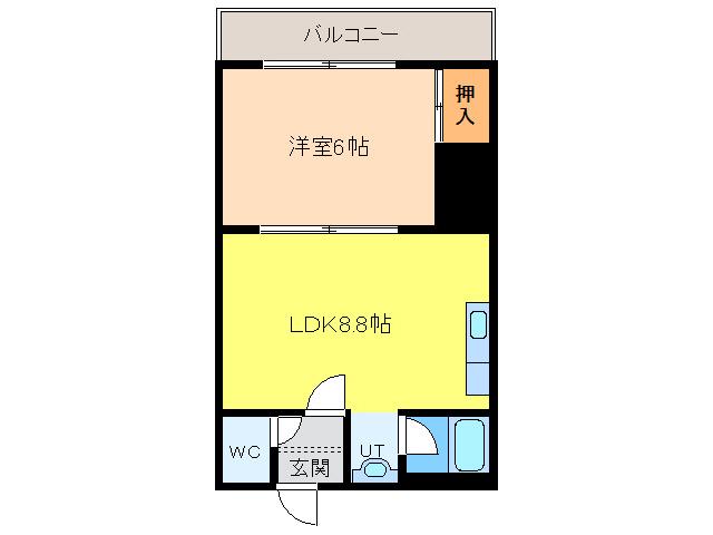 エルドラード恵庭(1LDK/2階)の間取り写真