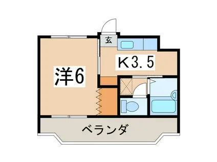 ブリランテ(1K/3階)の間取り写真