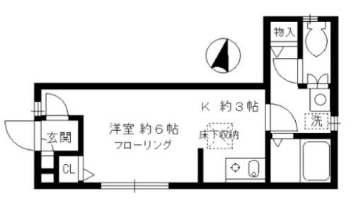 渋谷東4丁目アパート(ワンルーム/1階)の間取り写真