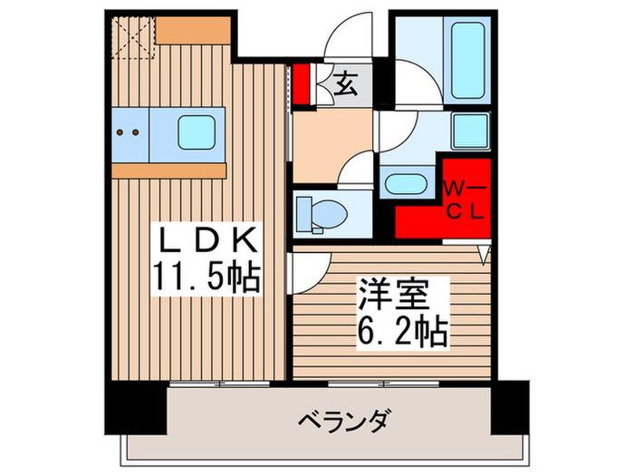 RIDGE豊洲(1LDK/3階)の間取り写真