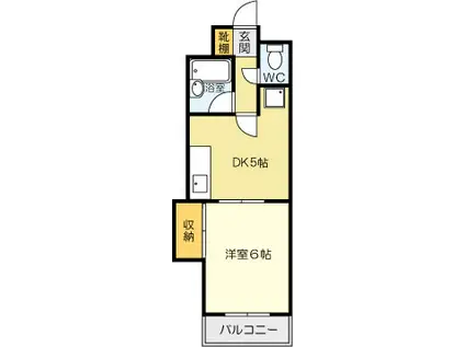 フレール清水(1DK/5階)の間取り写真