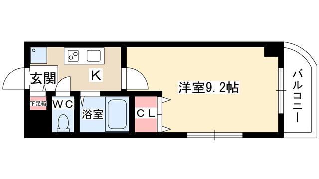 シティライフ田代(1K/1階)の間取り写真