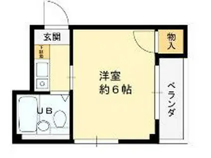 シャルル桜木(1K/2階)の間取り写真