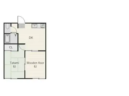 カナンハイツ(2DK/2階)の間取り写真