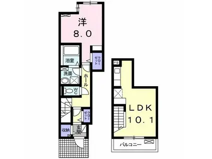 ブライト・アンジュ(1LDK/1階)の間取り写真