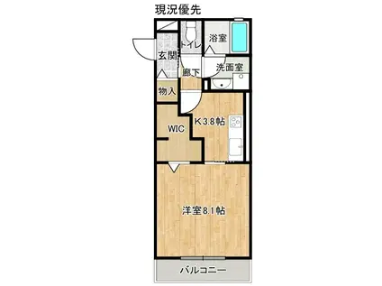 西津田SIGN(1K/1階)の間取り写真