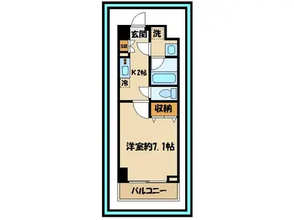 ステージグランデ生田駅前(1K/5階)の間取り写真