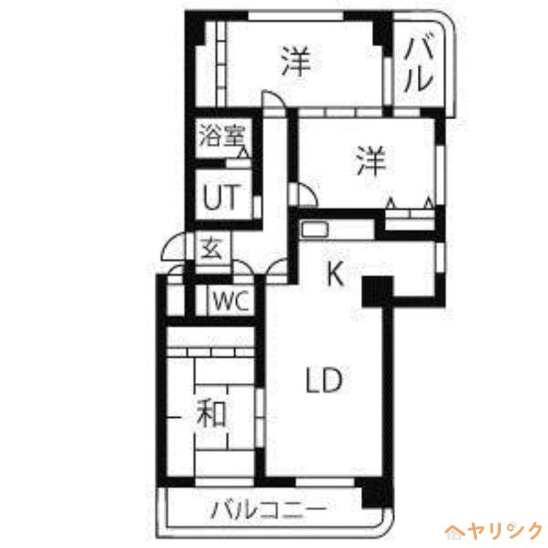 アルカディアV(3LDK/2階)の間取り写真