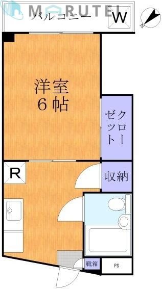 和田文マンション(1K/2階)の間取り写真